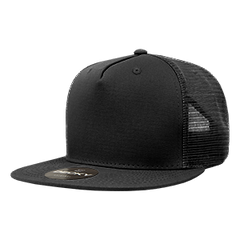 Decky 1040 5-Panel High Profile Structured Cotton Blend Trucker Hat