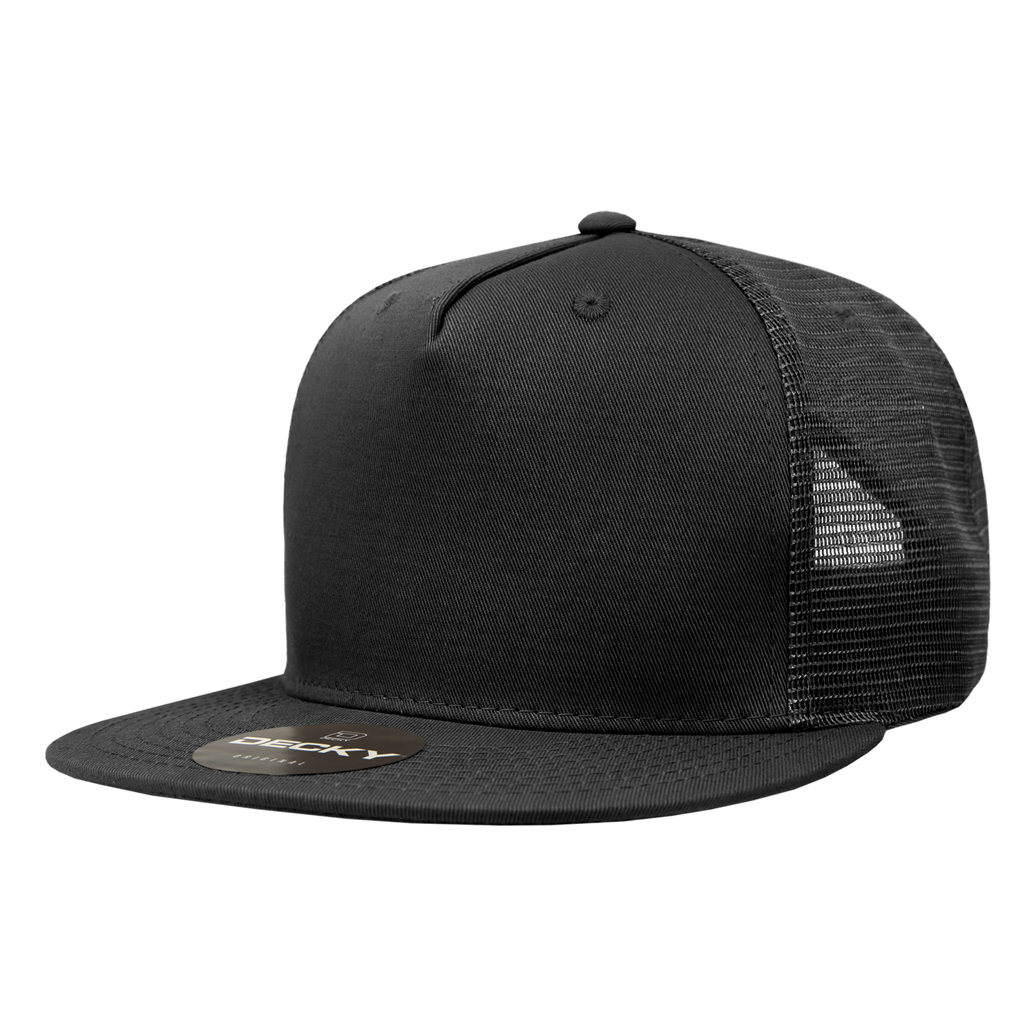 Decky 1040 5-Panel High Profile Structured Cotton Blend Trucker Hat