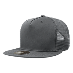 Decky 1040 5-Panel High Profile Structured Cotton Blend Trucker Hat