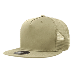 Decky 1040 5-Panel High Profile Structured Cotton Blend Trucker Hat