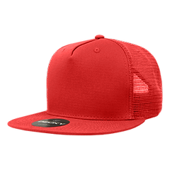 Decky 1040 5-Panel High Profile Structured Cotton Blend Trucker Hat