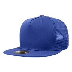 Decky 1040 5-Panel High Profile Structured Cotton Blend Trucker Hat