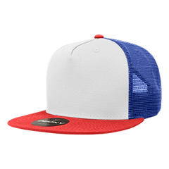 Decky 1040 5-Panel High Profile Structured Cotton Blend Trucker Hat