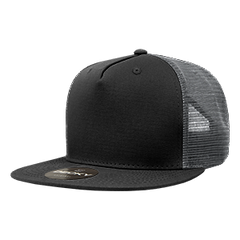 Decky 1040 5-Panel High Profile Structured Cotton Blend Trucker Hat