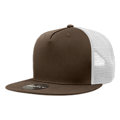 Decky 1040 5-Panel High Profile Structured Cotton Blend Trucker Hat