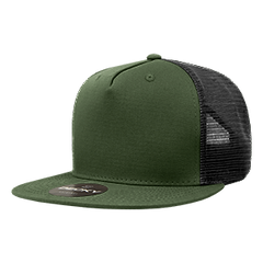 Decky 1040 5-Panel High Profile Structured Cotton Blend Trucker Hat