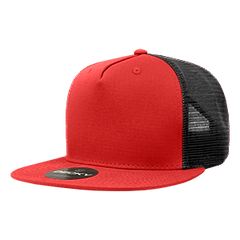 Decky 1040 5-Panel High Profile Structured Cotton Blend Trucker Hat