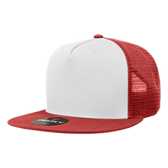 Decky 1040 5-Panel High Profile Structured Cotton Blend Trucker Hat