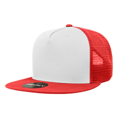 Decky 1040 5-Panel High Profile Structured Cotton Blend Trucker Hat