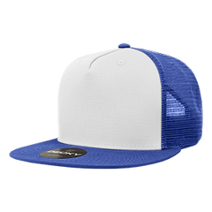 Decky 1040 5-Panel High Profile Structured Cotton Blend Trucker Hat