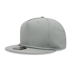 DECKY 1041 5-Panel High Profile Structured Cotton Blend Rope Hat