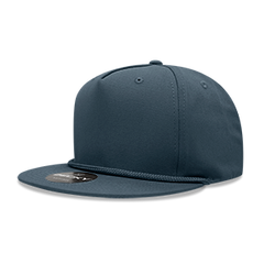 DECKY 1041 5-Panel High Profile Structured Cotton Blend Rope Hat