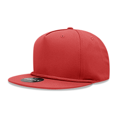 DECKY 1041 5-Panel High Profile Structured Cotton Blend Rope Hat