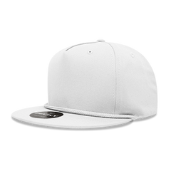 DECKY 1041 5-Panel High Profile Structured Cotton Blend Rope Hat
