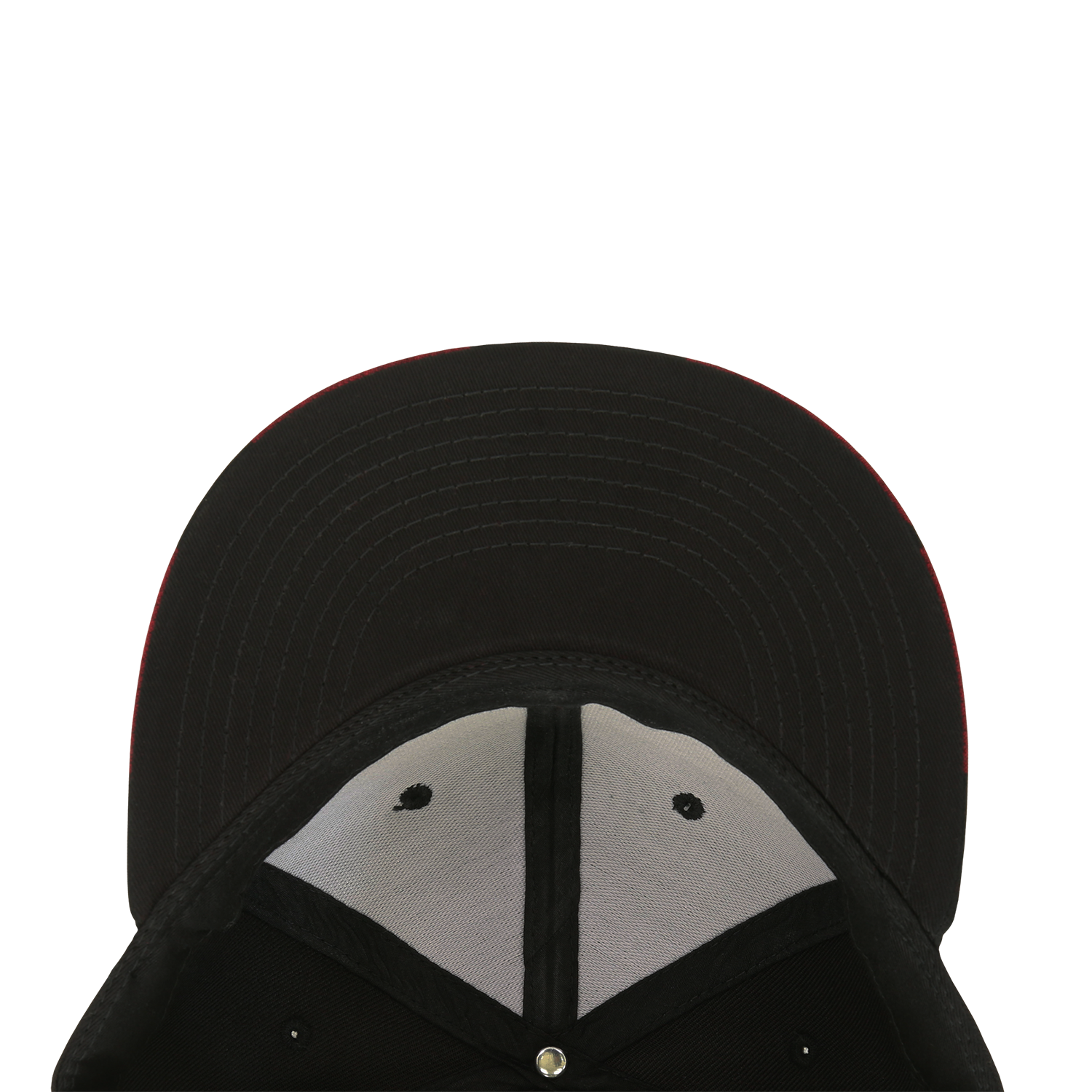 DECKY 1045 6-Panel High Profile Structured Plaid Bill Snapback Hat, Black/Red