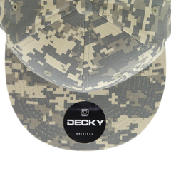 DECKY 1047 6-Panel High Profile Structured Camo Snapback Hat