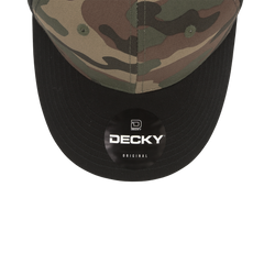 DECKY 1048 6-Panel Mid Profile Structured Camo Cap