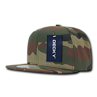 DECKY 1049 6-Panel High Profile Structured Camo Snapback Hat