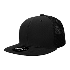 Decky 1052 6-Panel High Profile Structured Trucker Hat, Flat Bill