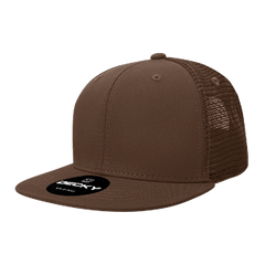 Decky 1052 6-Panel High Profile Structured Trucker Hat, Flat Bill