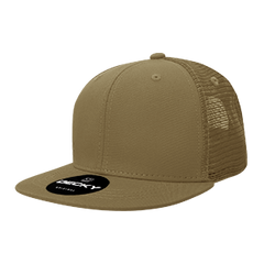 Decky 1052 6-Panel High Profile Structured Trucker Hat, Flat Bill