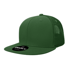 Decky 1052 6-Panel High Profile Structured Trucker Hat, Flat Bill
