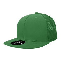 Decky 1052 6-Panel High Profile Structured Trucker Hat, Flat Bill
