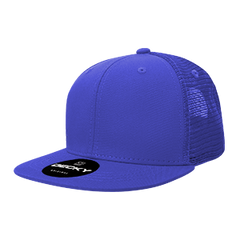 Decky 1052 6-Panel High Profile Structured Trucker Hat, Flat Bill
