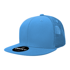 Decky 1052 6-Panel High Profile Structured Trucker Hat, Flat Bill