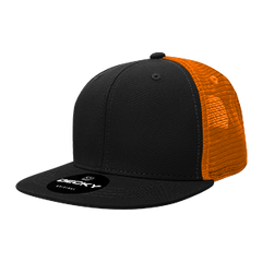 Decky 1052 6-Panel High Profile Structured Trucker Hat, Flat Bill