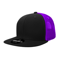 Decky 1052 6-Panel High Profile Structured Trucker Hat, Flat Bill
