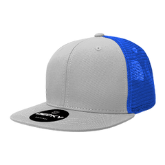 Decky 1052 6-Panel High Profile Structured Trucker Hat, Flat Bill