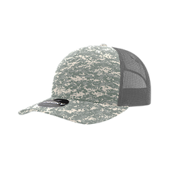 DECKY 1054 6-Panel Mid Profile Structured Camo Trucker Hat