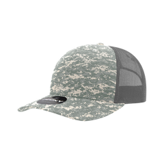 DECKY 1054 6-Panel Mid Profile Structured Camo Trucker Hat