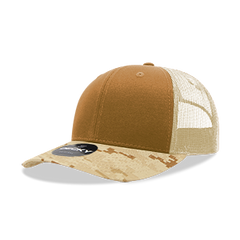 DECKY 1054 6-Panel Mid Profile Structured Camo Trucker Hat
