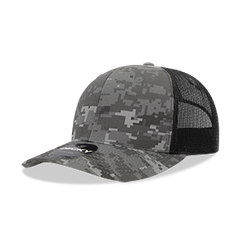 DECKY 1054 6-Panel Mid Profile Structured Camo Trucker Hat