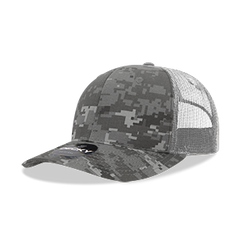 DECKY 1054 6-Panel Mid Profile Structured Camo Trucker Hat