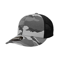 DECKY 1054 6-Panel Mid Profile Structured Camo Trucker Hat