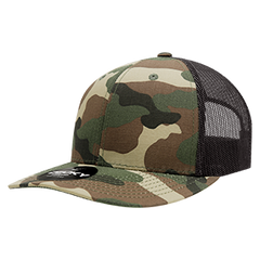 DECKY 1054 6-Panel Mid Profile Structured Camo Trucker Hat