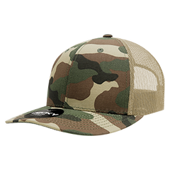 DECKY 1054 6-Panel Mid Profile Structured Camo Trucker Hat