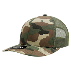 DECKY 1054 6-Panel Mid Profile Structured Camo Trucker Hat