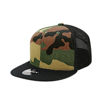 DECKY 1055 6-Panel High Profile Structured Camo Trucker Hat