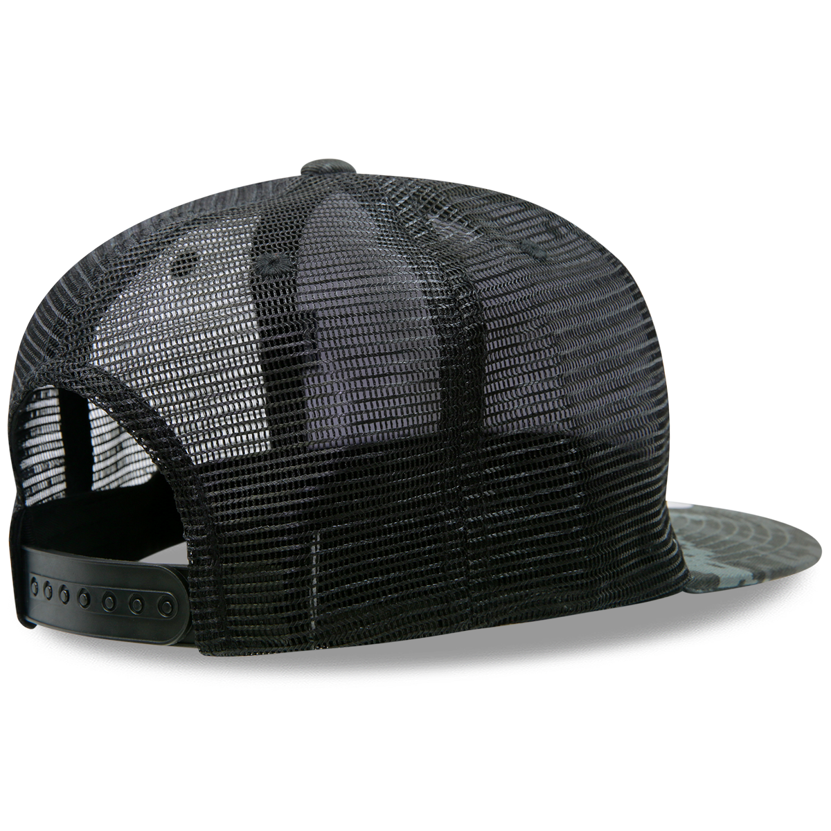 Decky 5-Panel High Profile Structured Cotton/Poly Blend Trucker Hat, Ntg/Black | 1063