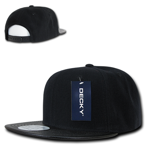Decky 1071 High Profile Structured Vinyl Snapback Cap