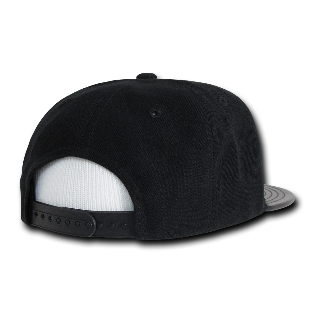 Decky 1071 High Profile Structured Vinyl Snapback Cap