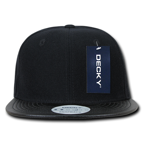 Decky 1071 High Profile Structured Vinyl Snapback Cap