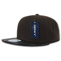 Decky 1071 High Profile Structured Vinyl Snapback Cap