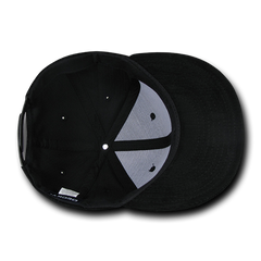 DECKY 1076 6-Panel High Profile Structured Corduroy Snapback Hat, Black | 1076-BLK