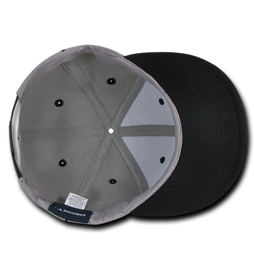 DECKY 1078 6-Panel High Profile Structured Piped Snapback Hat
