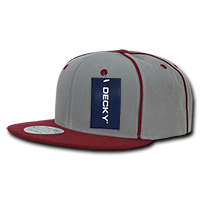 DECKY 1078 6-Panel High Profile Structured Piped Snapback Hat